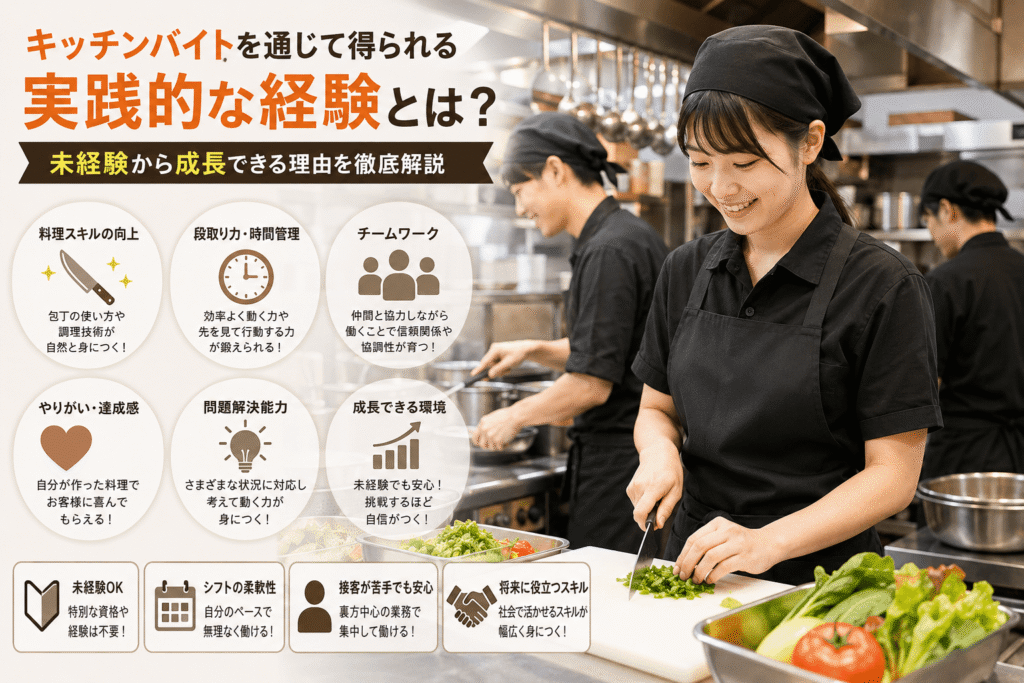 キッチンバイトを通じて得た貴重な経験談―初心者にもおすすめの理由