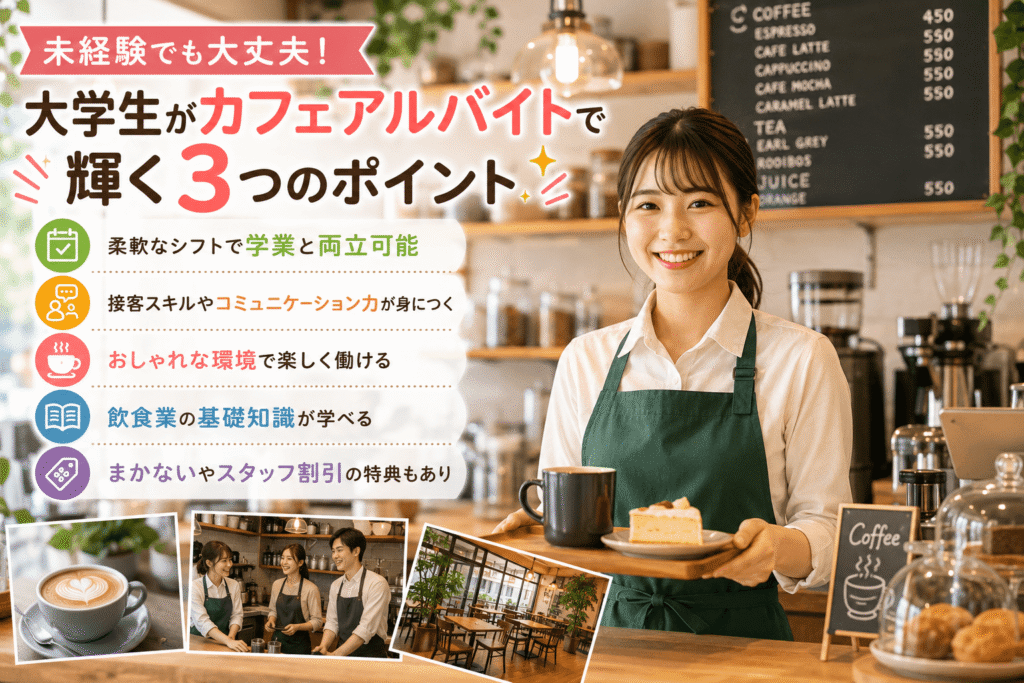 未経験でも大丈夫!大学生がカフェアルバイトで輝く3つのポイント