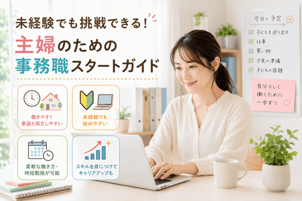 未経験でも挑戦できる!主婦のための事務職スタートガイド