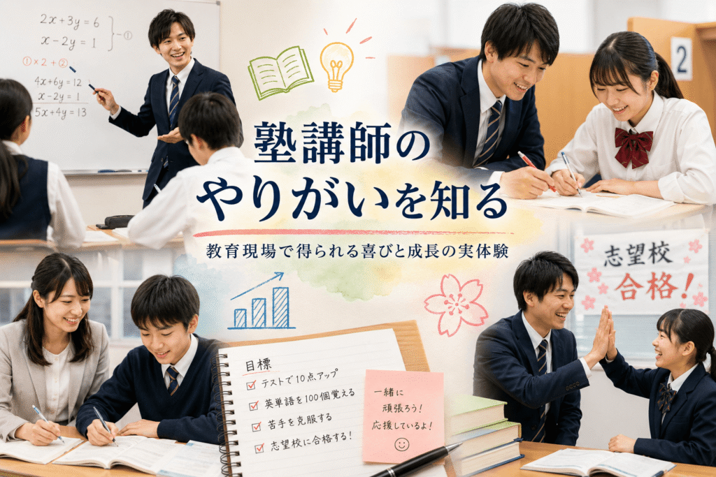 塾講師のやりがいを知る:教育現場で得られる喜び