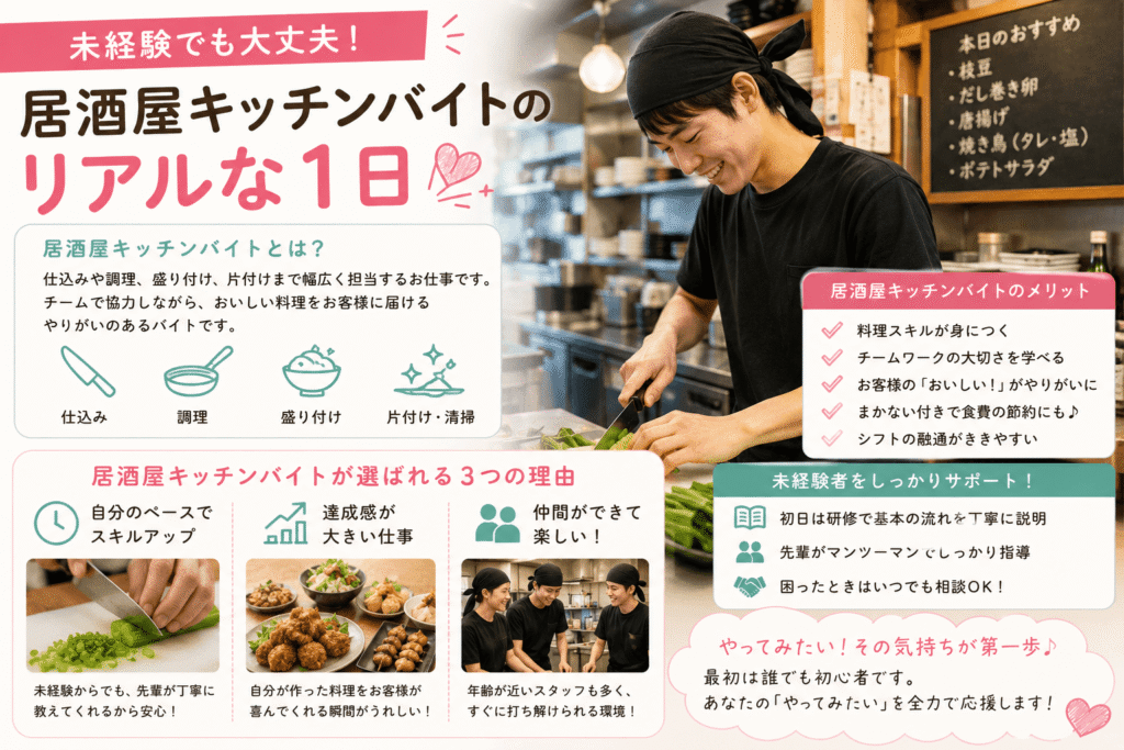 居酒屋キッチンバイトのリアルな1日