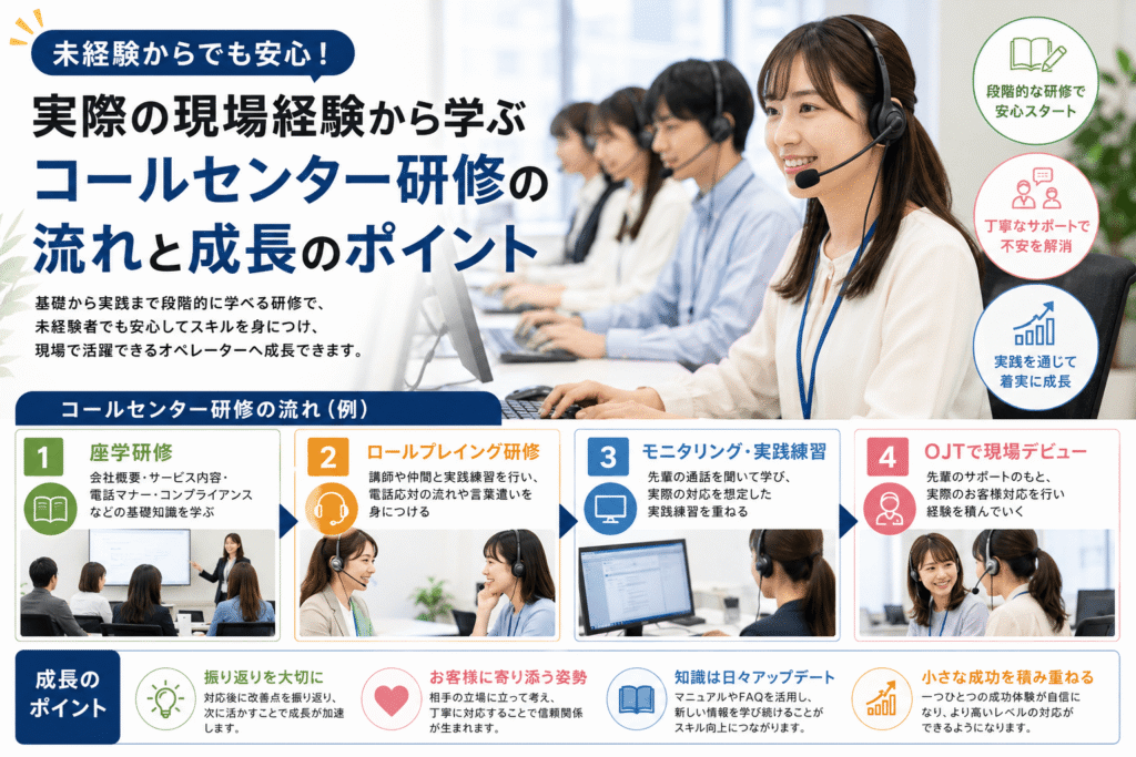 初心者でも安心!コールセンター研修の詳しい流れと内容を解説