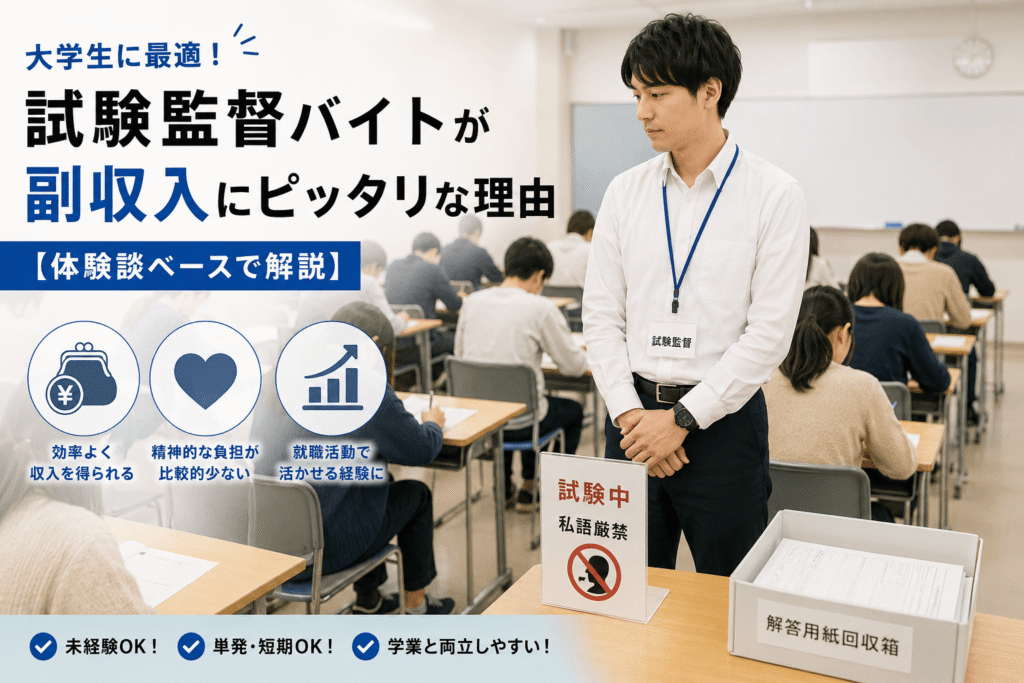 大学生に最適!試験監督バイトが副収入にピッタリな理由