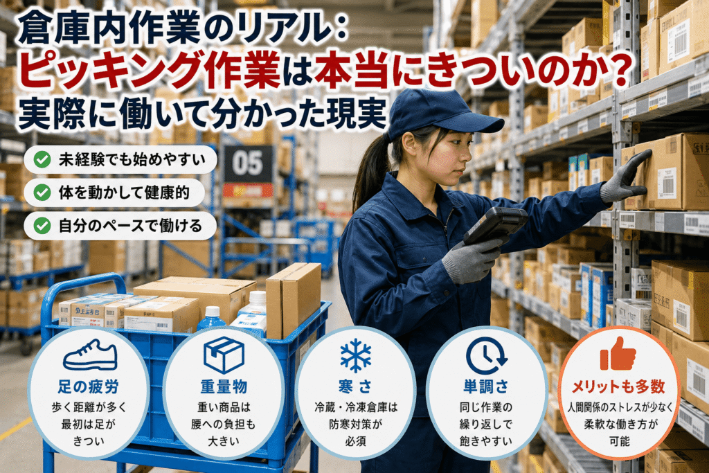 倉庫内作業のリアル：ピッキング作業は本当にきついのか？