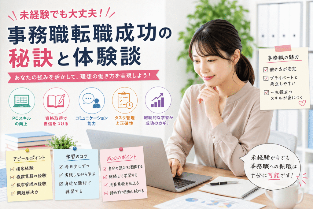 未経験でも大丈夫!事務職転職成功の秘訣と体験談