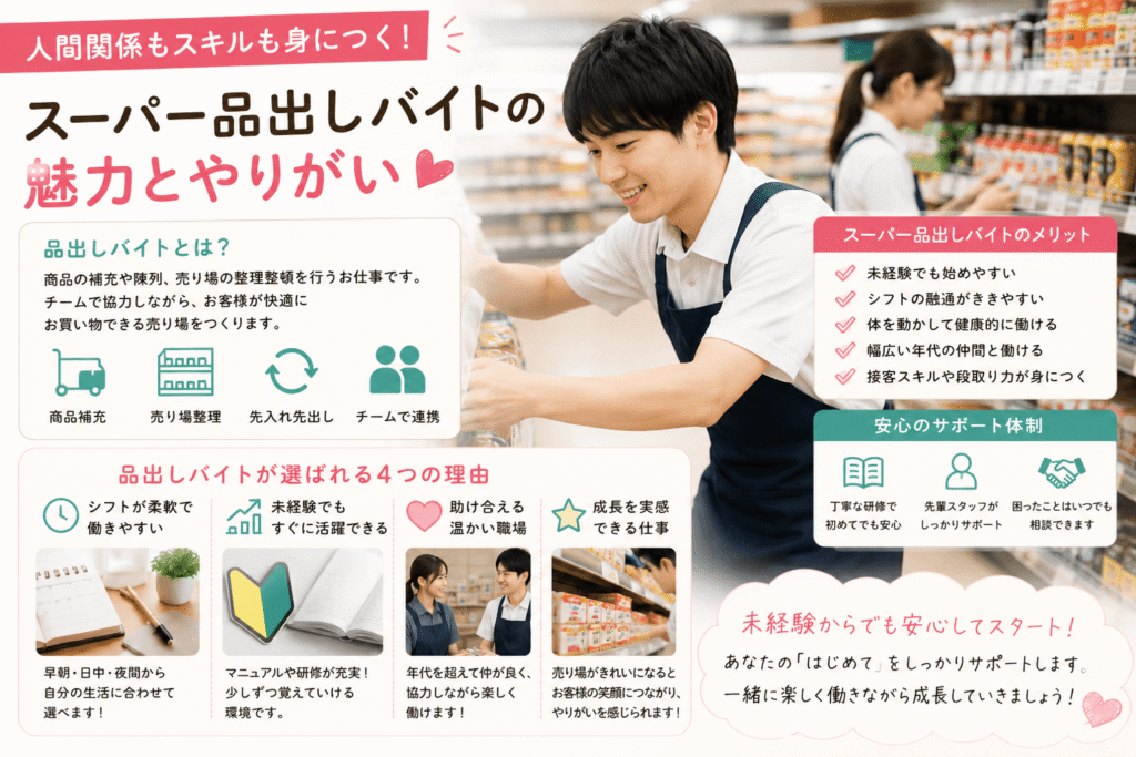 スーパー勤務の真実!品出しバイトが直面する人間関係の壁
