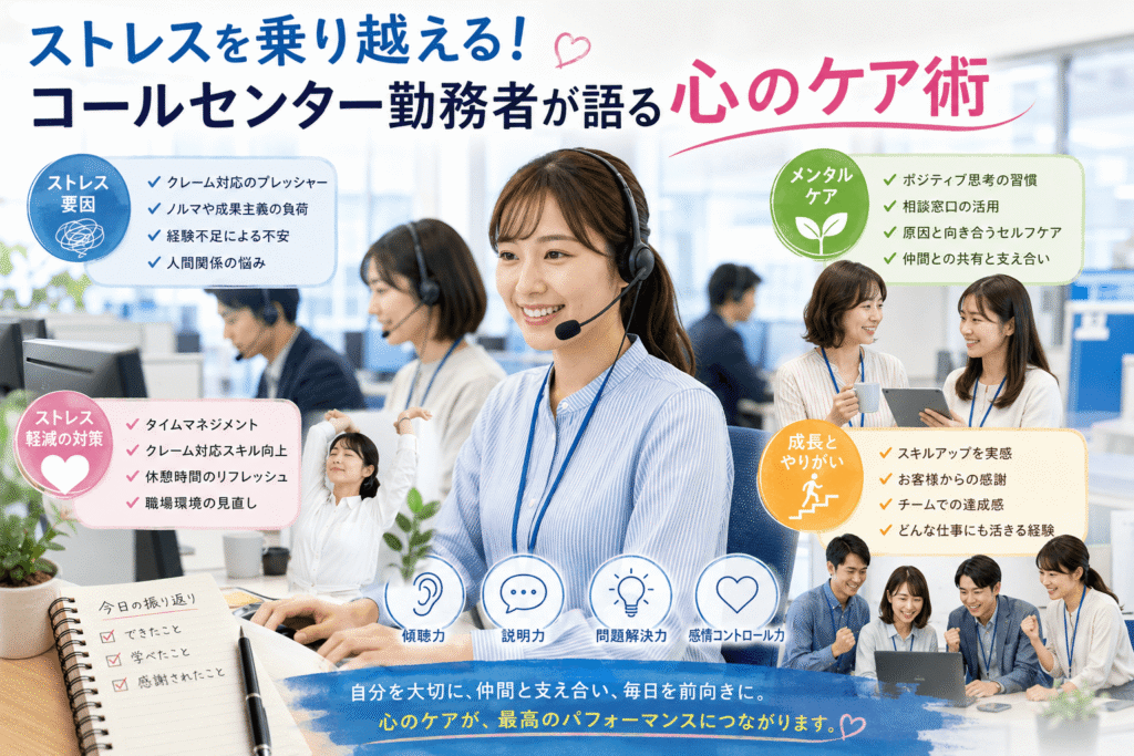 ストレスを乗り越える！コールセンター勤務者が語る心のケア術