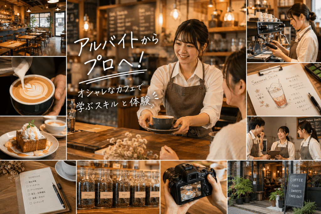 アルバイトからプロへ!オシャレなカフェで学ぶスキルと体験