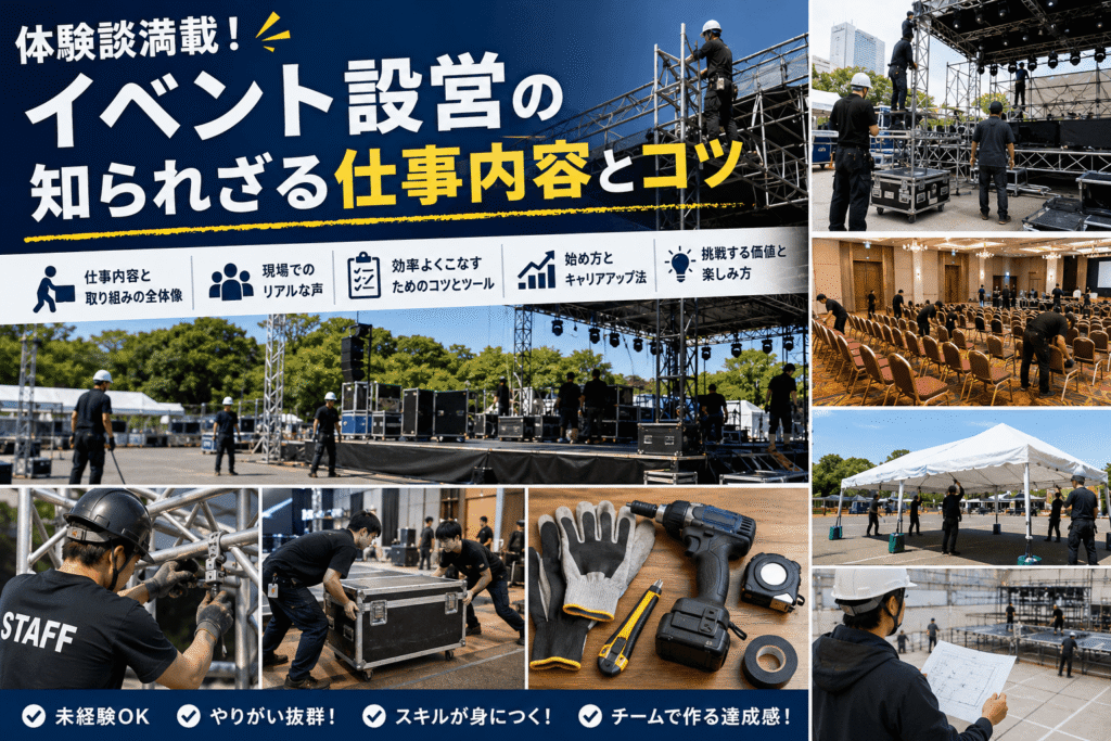 体験談満載！イベント設営の知られざる仕事内容とコツ