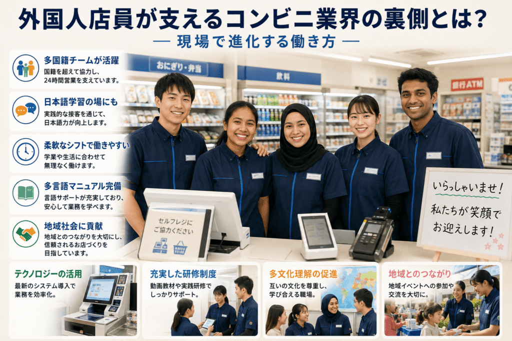 外国人店員が支えるコンビニ業界の裏側とは?現場で進化する働き方