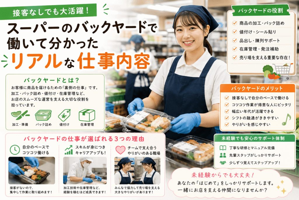 気になるバックヤードの仕事内容とは？スーパー裏方のお仕事を深掘り！