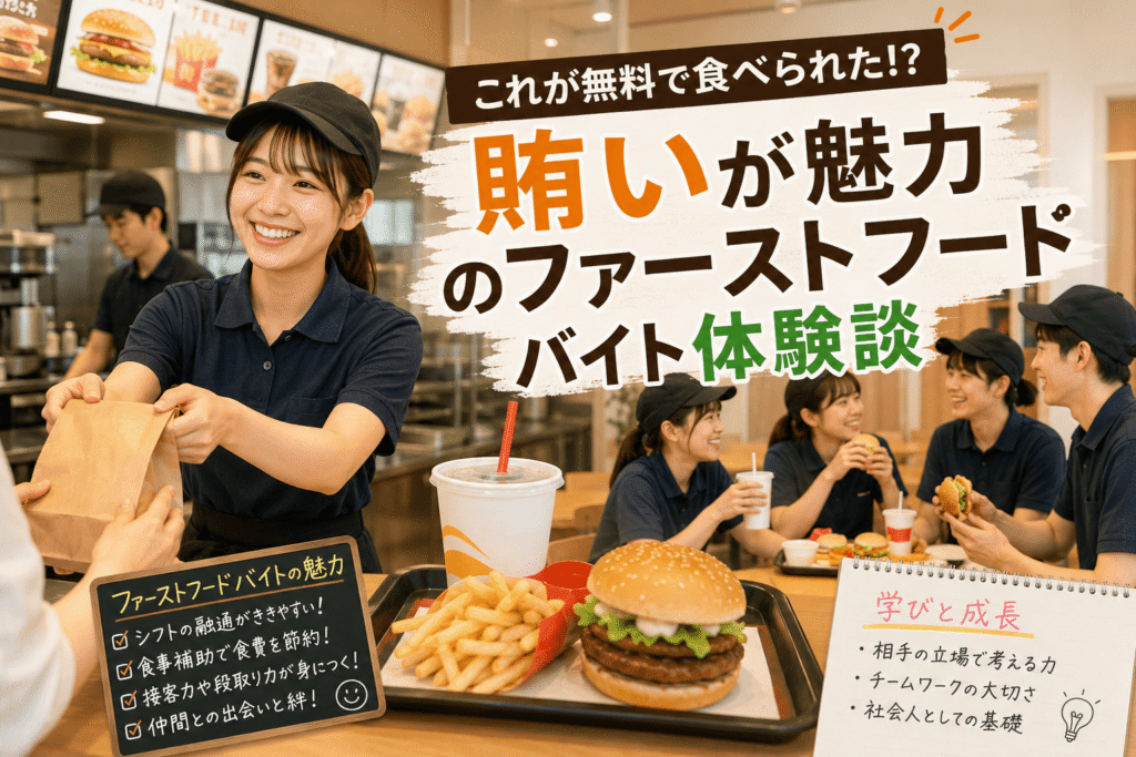 これが無料で食べられた!?賄いが魅力のファーストフードバイト体験談