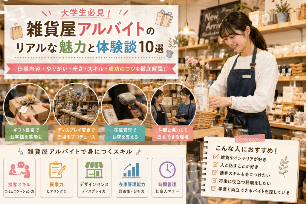 大学生必見！雑貨屋アルバイトのリアルな魅力と体験談10選