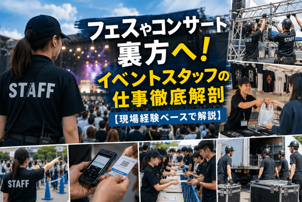 フェスやコンサート裏方へ！イベントスタッフの仕事徹底解剖