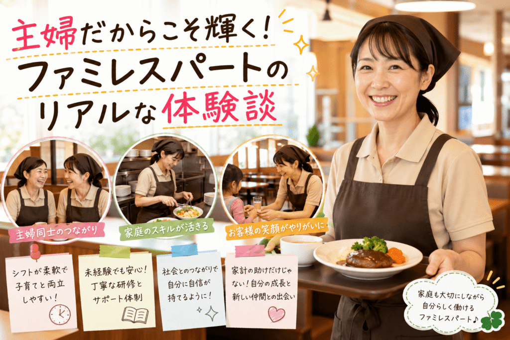 主婦だからこそ輝く！ファミレスパートのリアルな体験談