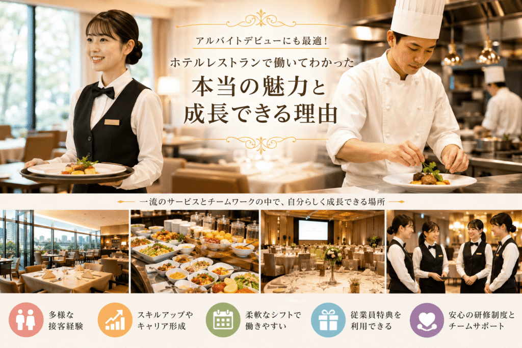 アルバイトデビューにも最適！ホテルレストランで働く理由とは？