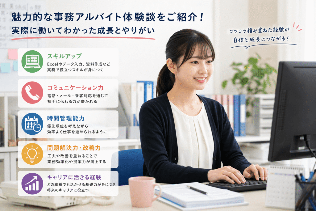 魅力的な事務アルバイト体験談をご紹介！