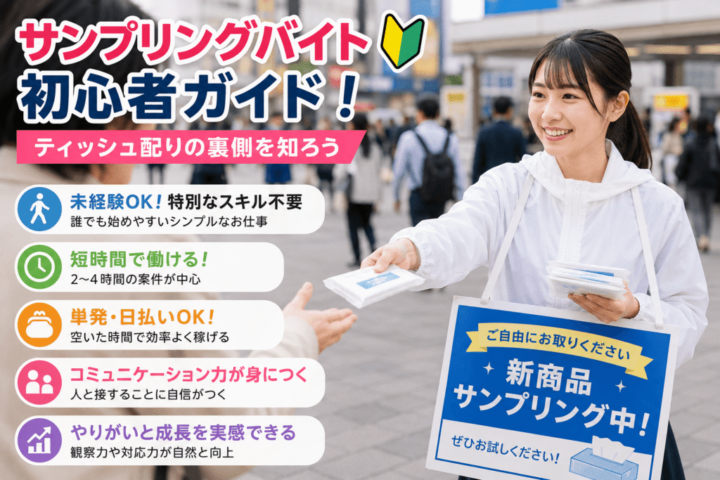 サンプリングバイト初心者ガイド!ティッシュ配りの裏側を知ろう