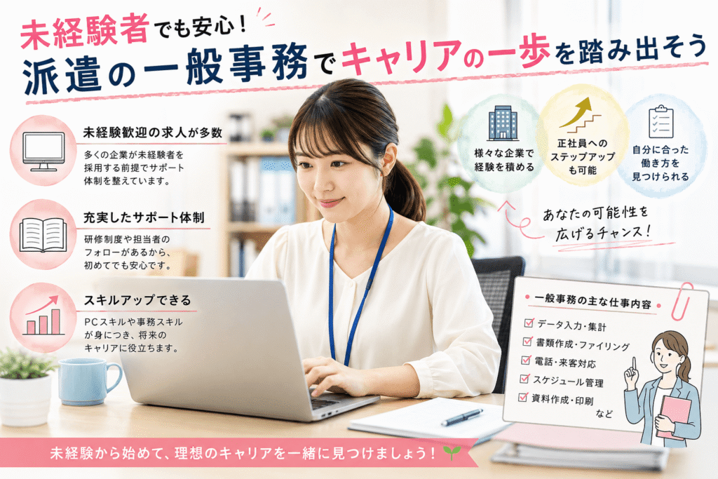 未経験者でも安心!派遣の一般事務でキャリアの一歩を踏み出そう