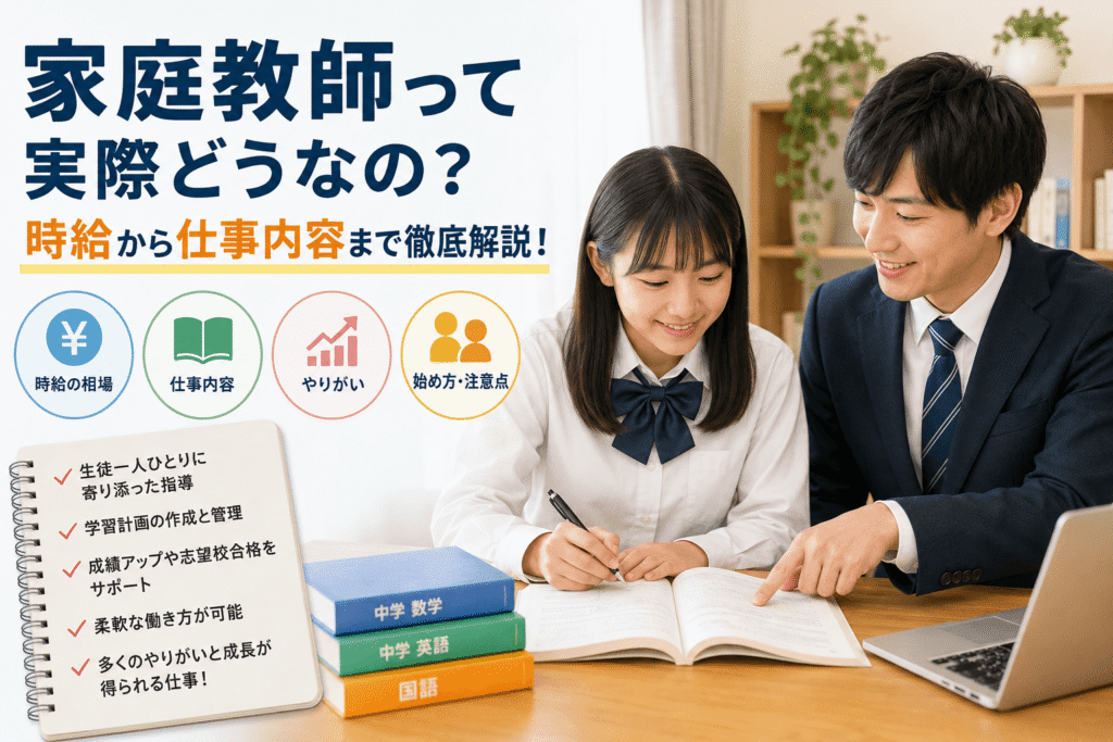 家庭教師って実際どうなの?時給から仕事内容まで徹底解説!