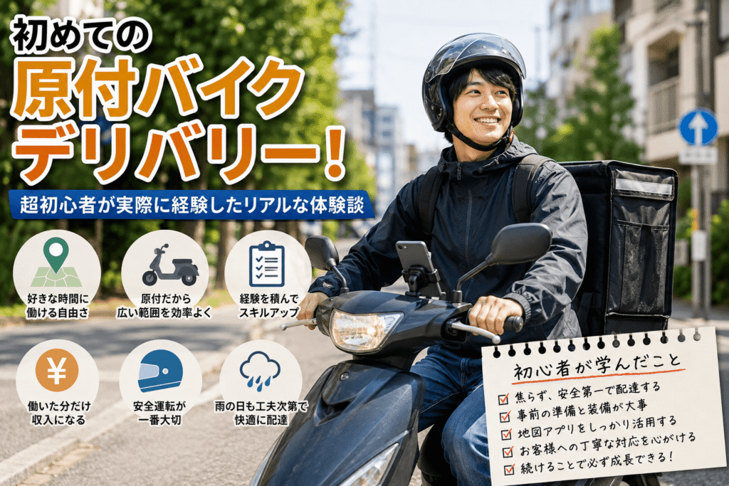 初めての原付バイクデリバリー! 超初心者のリアルな体験談