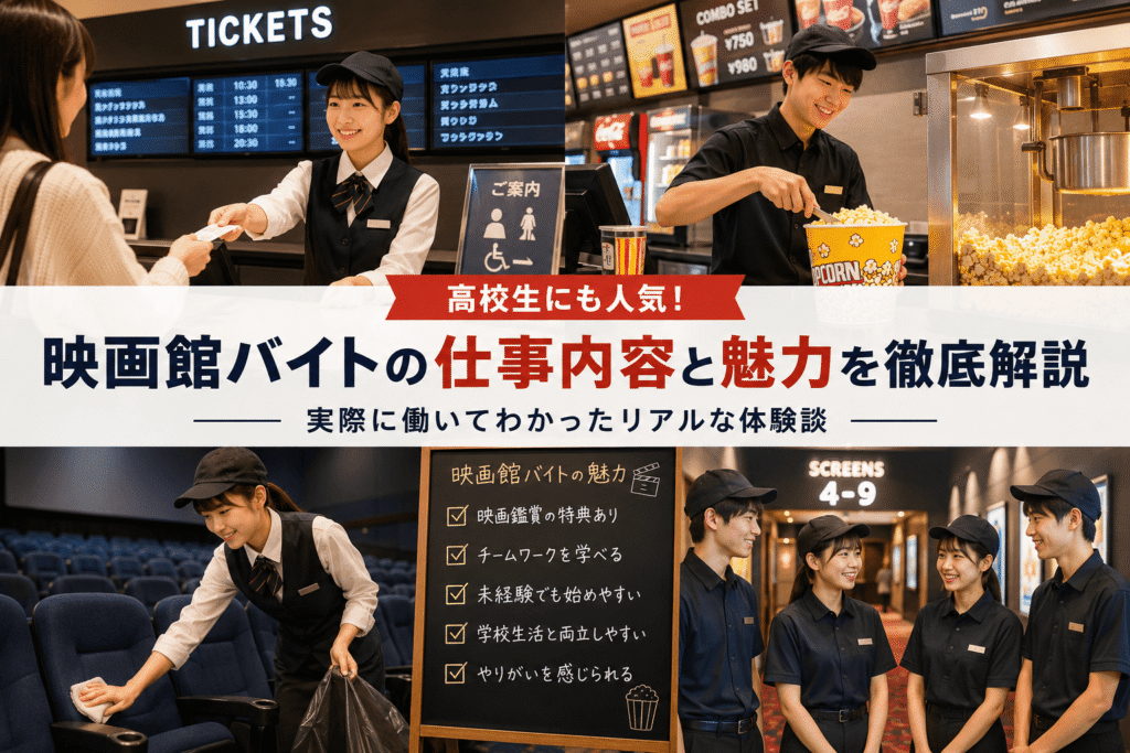 高校生が映画館バイトを始めるべき理由5選!楽しく学べるアルバイトの魅力