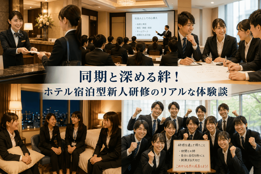 同期と深める絆!ホテル宿泊型新人研修のリアルな体験談
