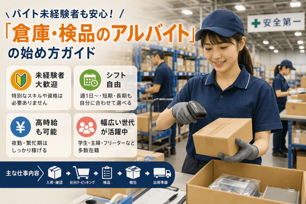 バイト未経験者も安心！「倉庫・検品のアルバイト」の始め方ガイド