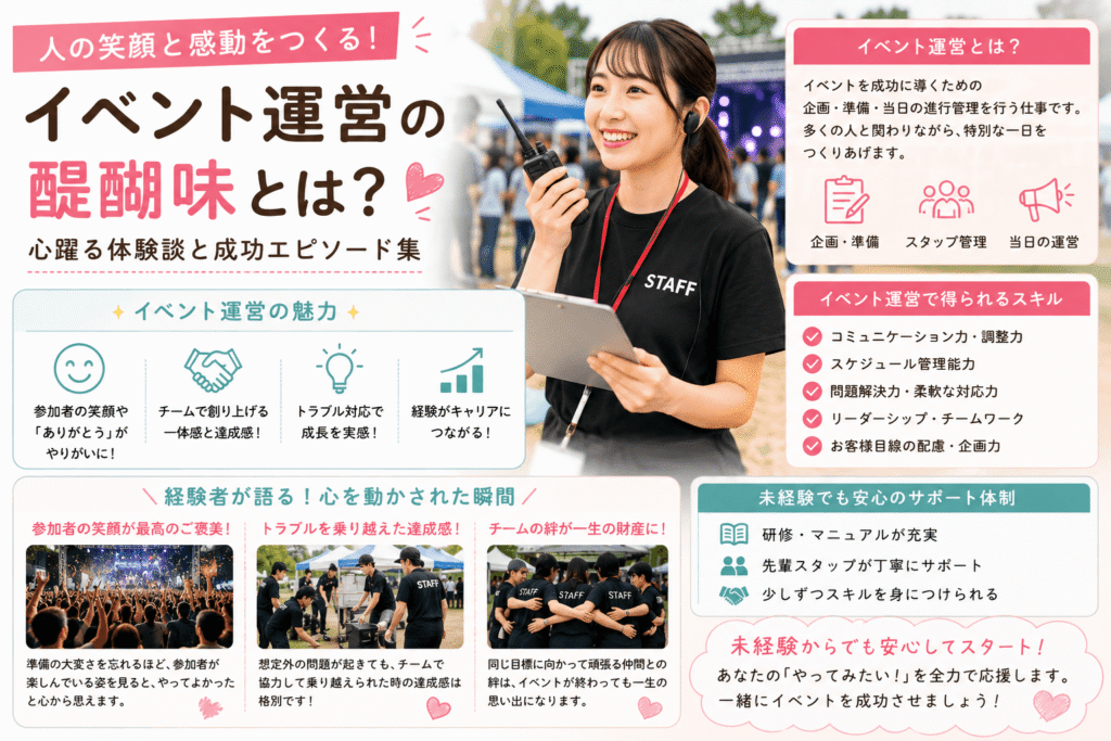 イベント運営の醍醐味とは?心躍る体験談と成功エピソード集