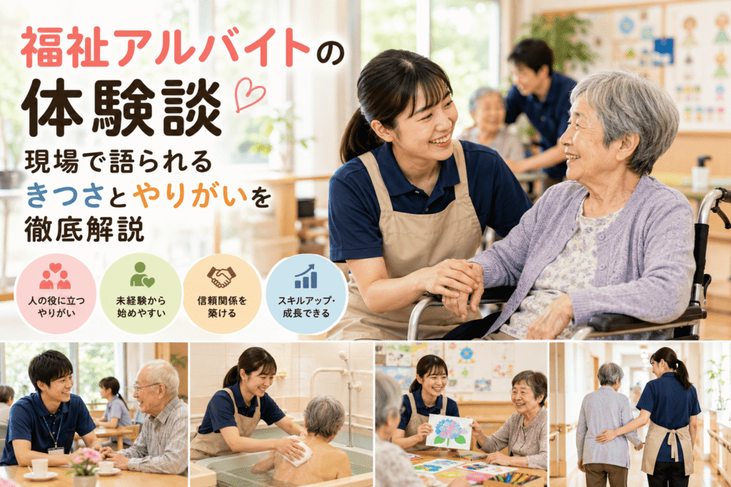 福祉アルバイトの体験談―きつさとやりがいを語る
