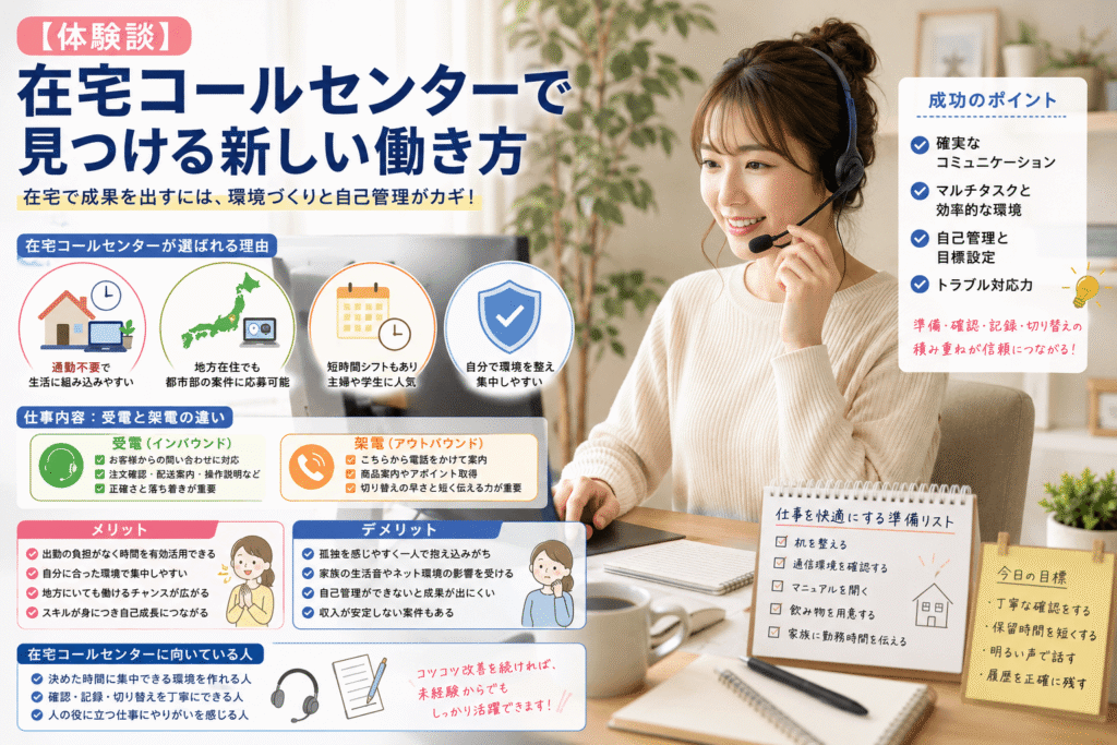 【体験談】在宅コールセンターでは何が求められる?働き方の裏側