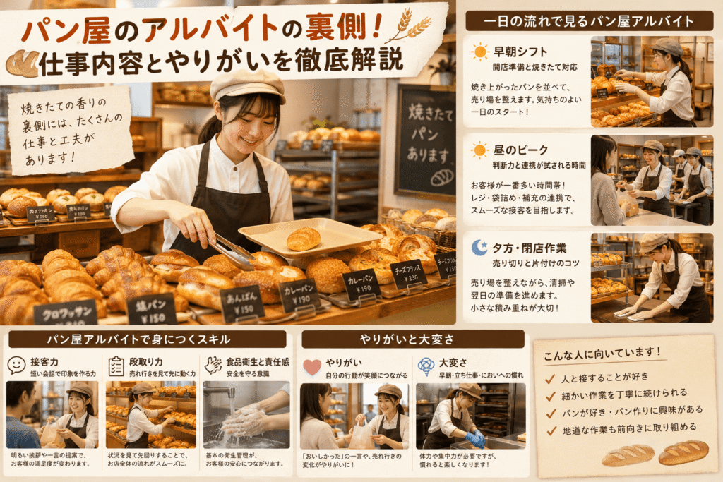 パン屋のアルバイトの裏側！仕事内容とやりがいを徹底解説