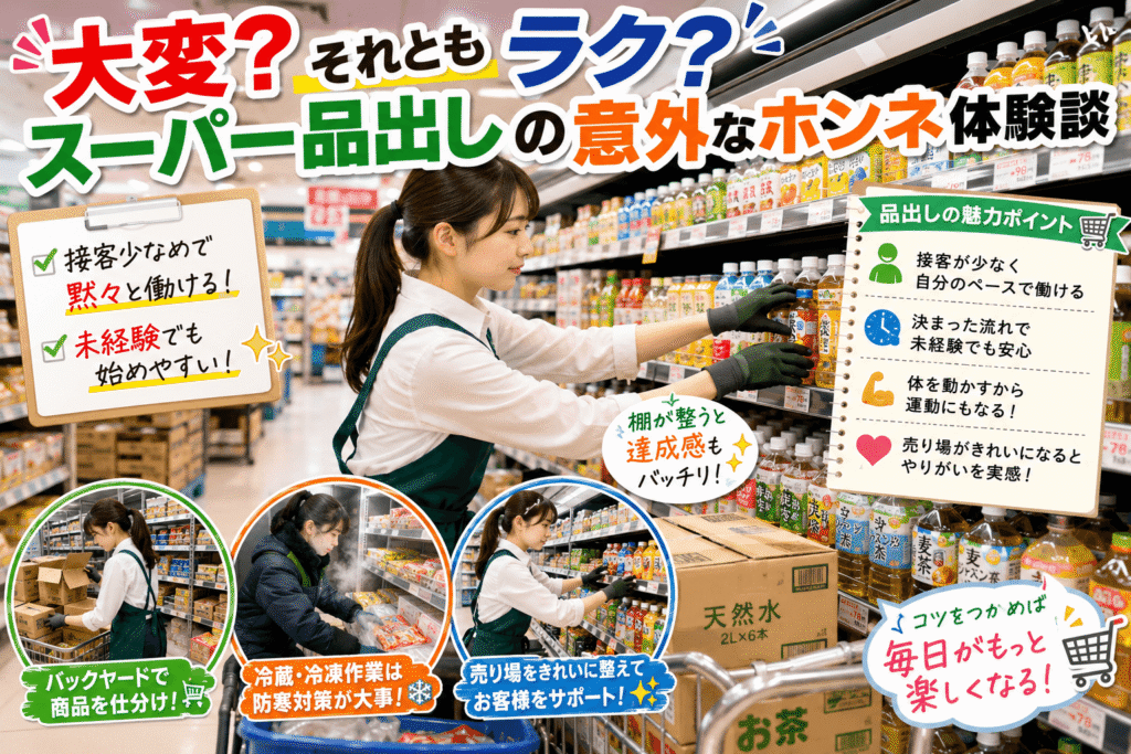 大変?それともラク?スーパー品出しの意外なホンネ体験談