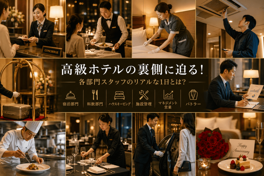 高級ホテルの裏側に迫る!各部門スタッフのリアルな1日とは?
