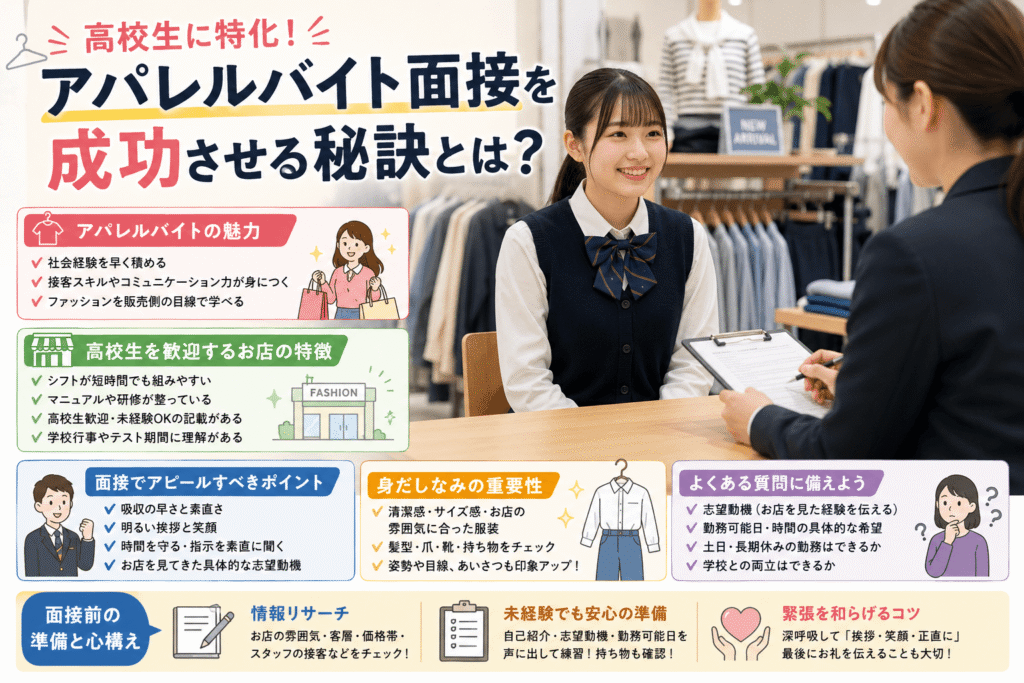 高校生に特化!アパレルバイト面接を成功させる秘訣とは?