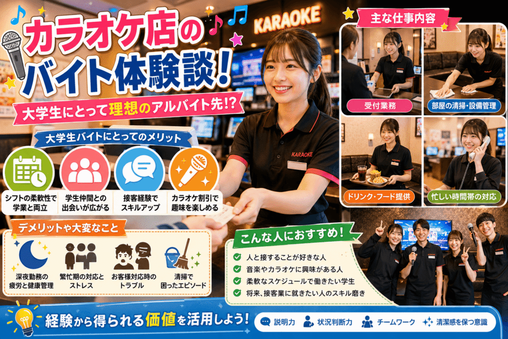 カラオケ店のバイト体験談！大学生にとって理想のアルバイト先!?