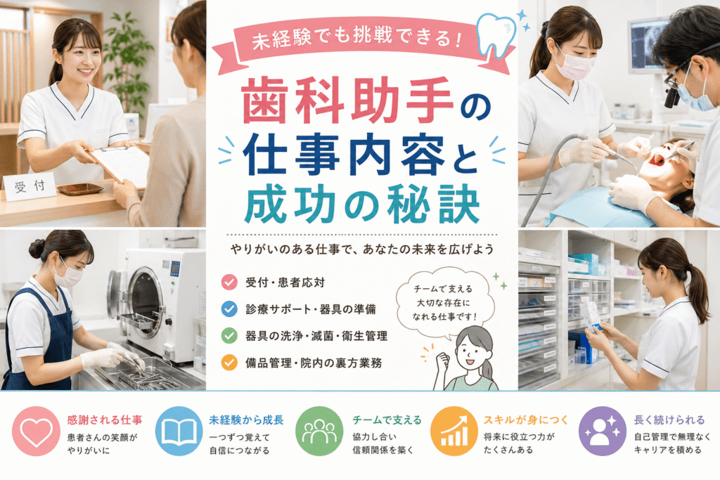 未経験でも挑戦できる!歯科助手の仕事内容と成功の秘訣