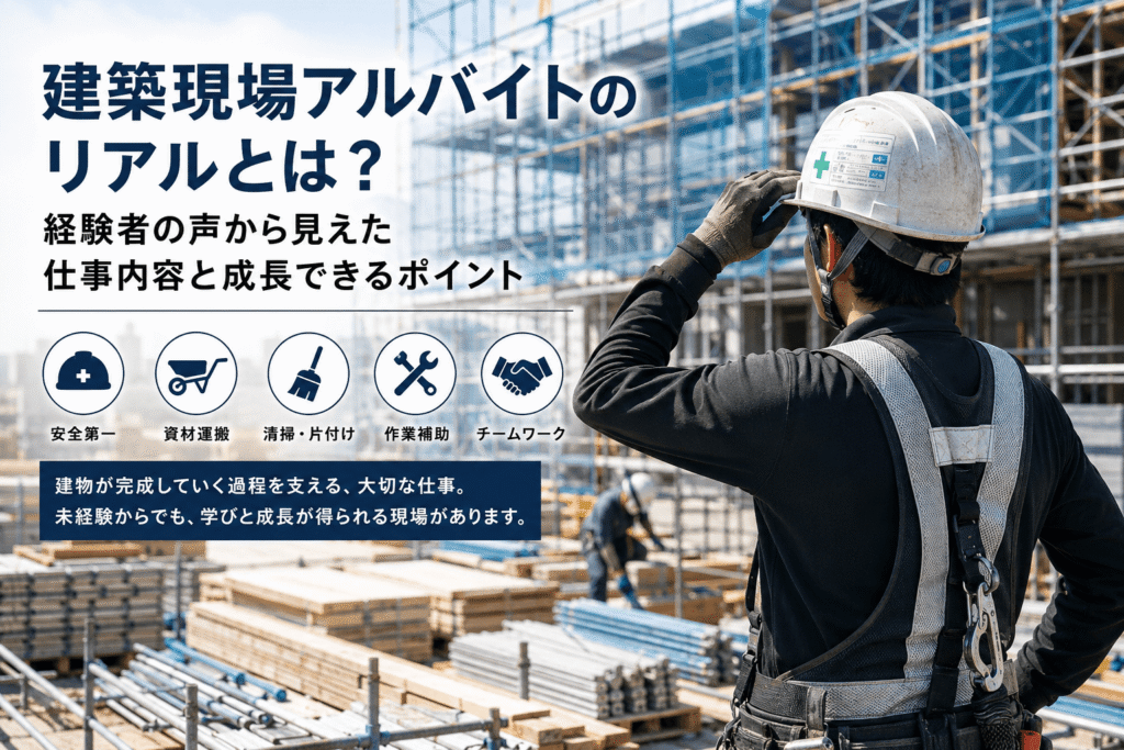 建築現場でのアルバイト体験談を大公開！