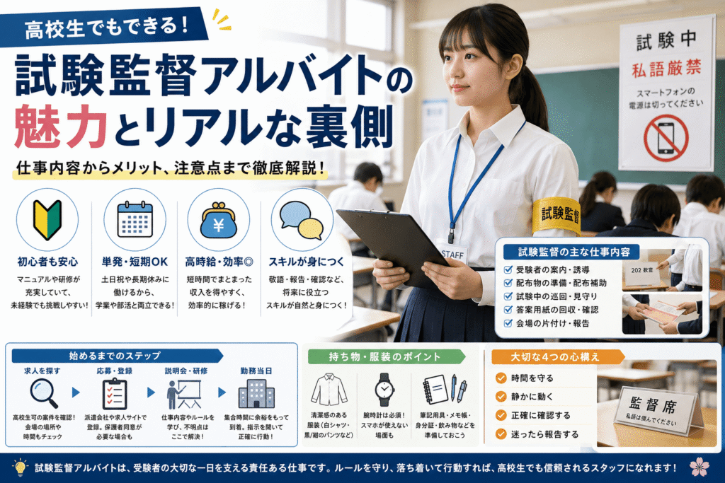 高校生でもできる!試験監督アルバイトの魅力とリアルな裏側