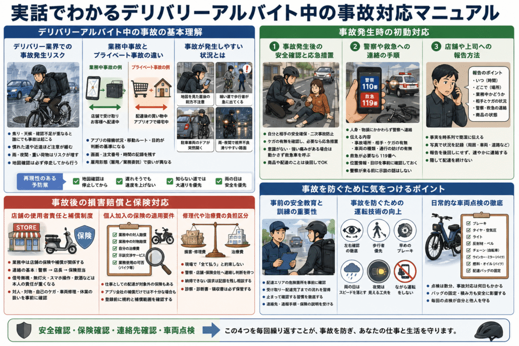 実話でわかるデリバリーアルバイト中の事故対応マニュアル