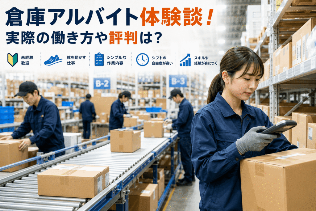 倉庫アルバイト体験談!実際の働き方や評判は?