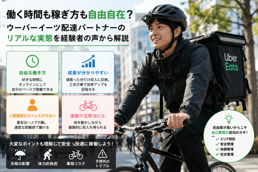 働く時間も稼ぎ方も自由自在！ウーバーイーツバイトの魅力