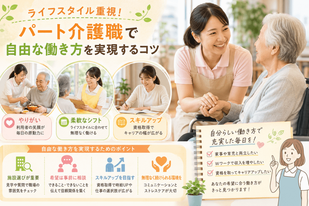 ライフスタイル重視！パート介護職で自由な働き方を実現するコツ