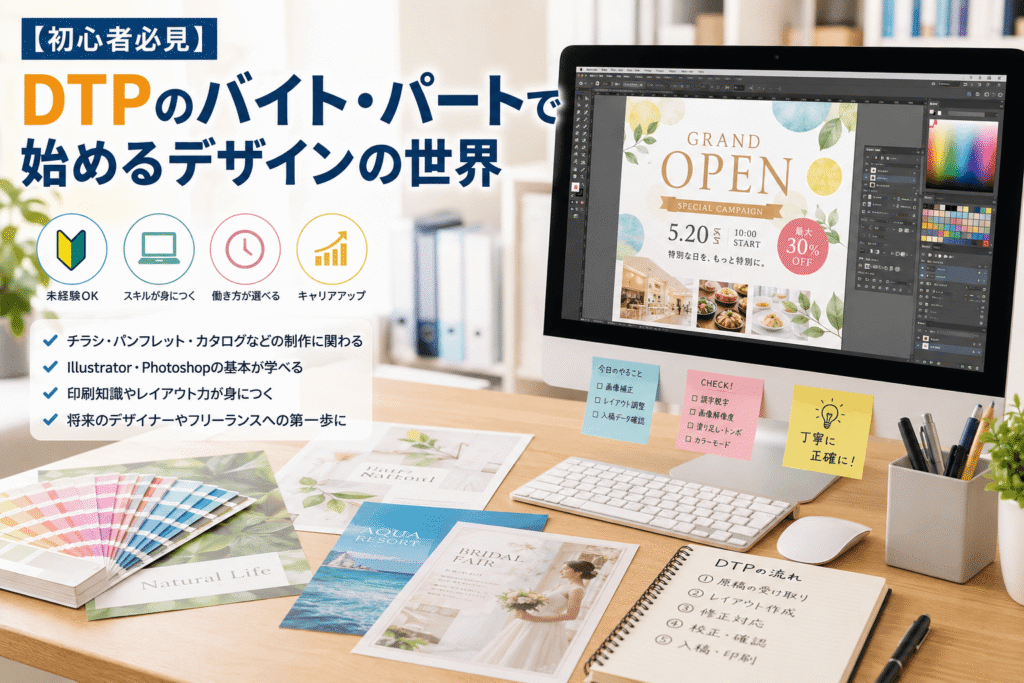【初心者必見】DTPのバイト・パートで始めるデザインの世界