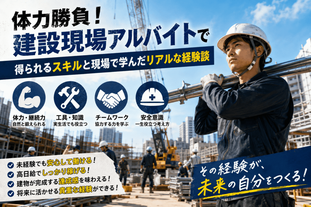 体力勝負!建設現場アルバイトで得られるスキルと感動の実体験