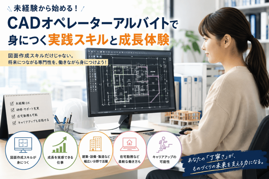 未経験から始める！CADオペレーターアルバイトで挑戦する魅力とは？