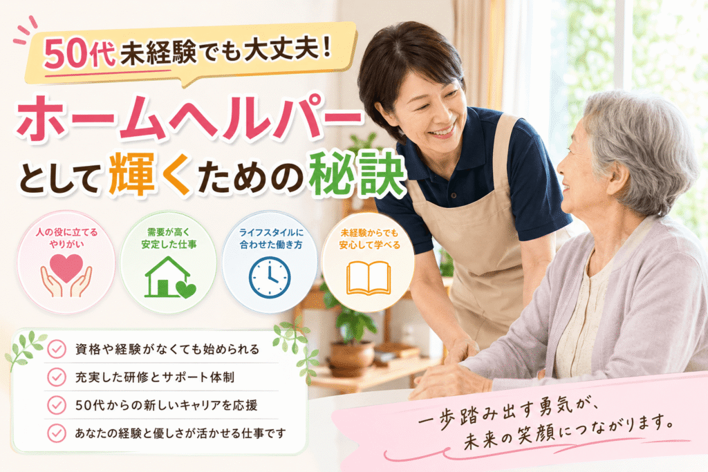 50代未経験でも大丈夫!ホームヘルパーとして輝くための秘訣