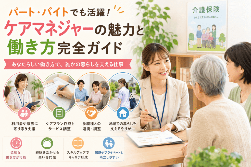 パート・バイトでも活躍!ケアマネジャーの魅力と働き方完全ガイド