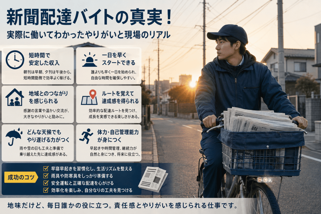 新聞配達バイトの真実！楽しい瞬間と知られざる魅力を深掘り