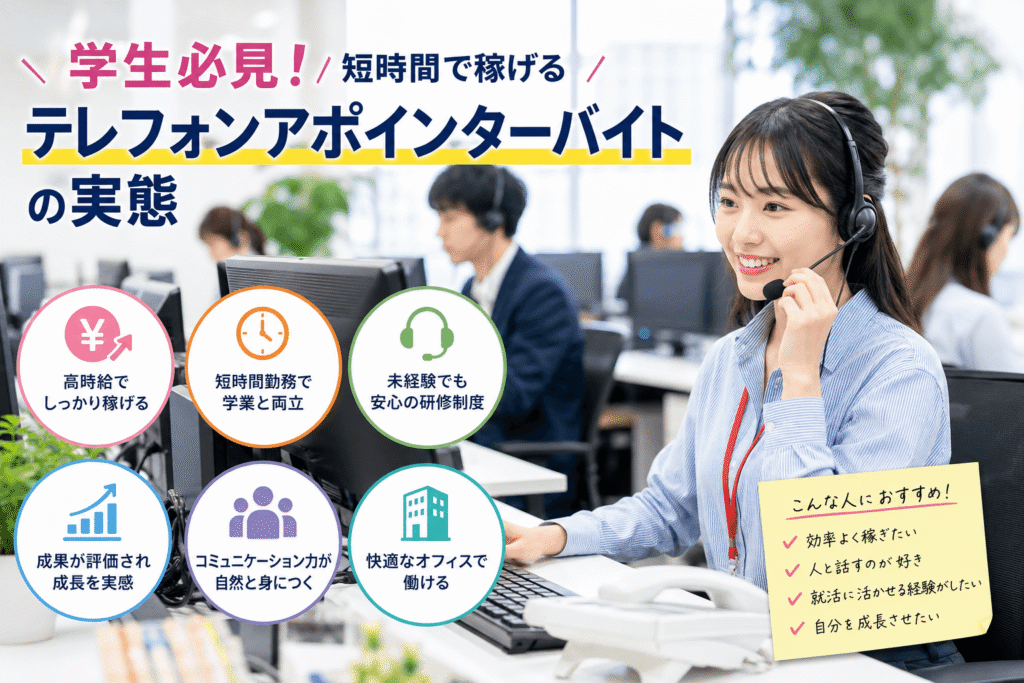 学生必見!短時間で稼げるテレフォンアポインターバイトの実態